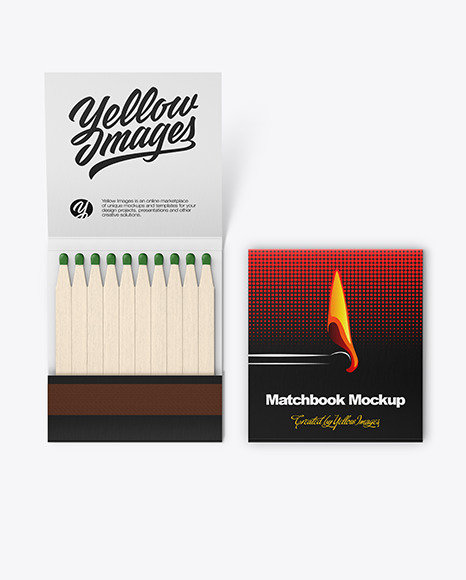 Download Matchbook Mockup Yellow Author