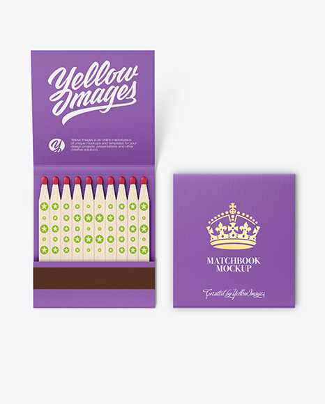 Download Matchbook Mockup Yellow Author