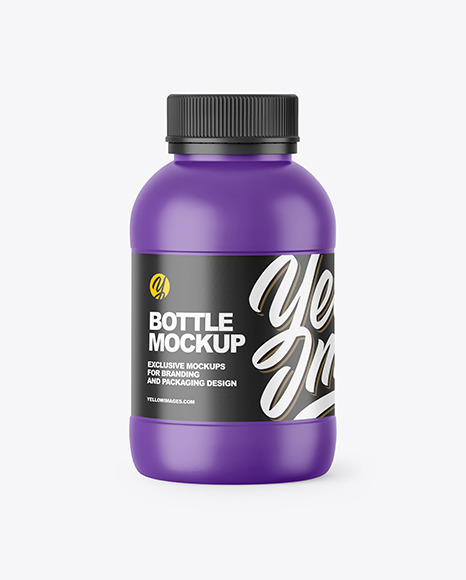 250ml Matte Plastic Bottle Mockup PSD #2