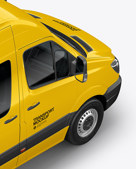 Van Mockup - Back Half Side View (High Angle Shot) Van Mockup - Back Half Side View (High Angle Shot)