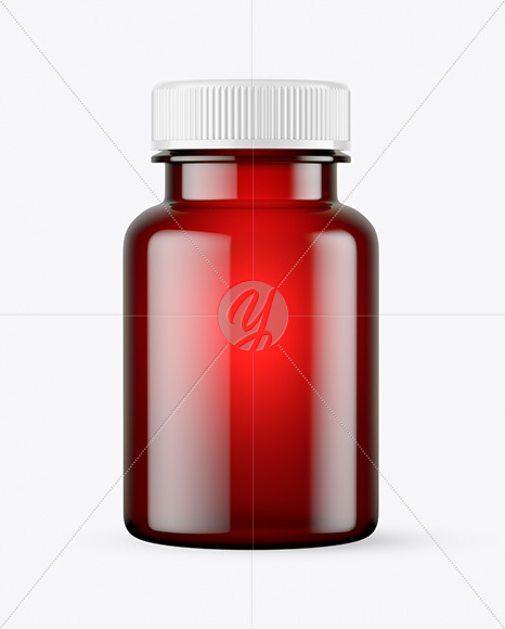 Empty Red Pills Bottle Mockup Mockup Templates