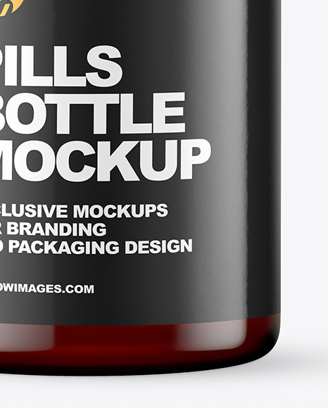 Empty Red Pills Bottle Mockup PSD #7