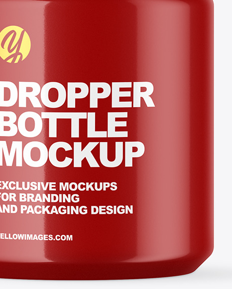 Glossy Dropper Bottle Mockup PSD #6