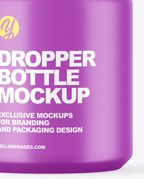 Matte Dropper Bottle Mockup PSD #6
