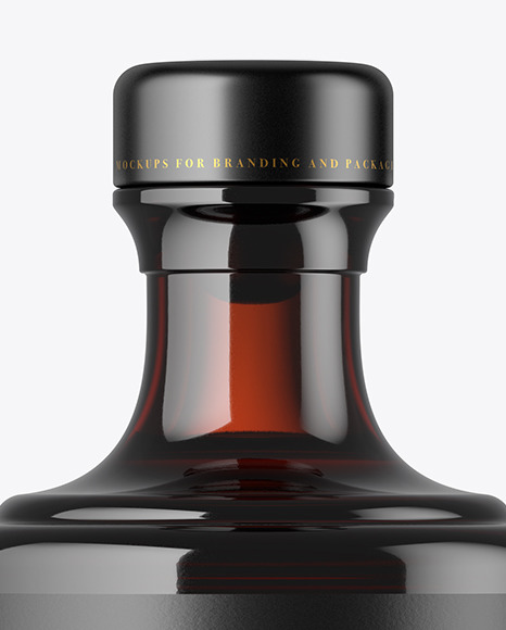 Amber Glass Bottle Mockup PSD #1