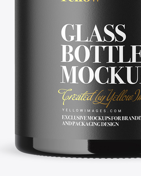 Amber Glass Bottle Mockup PSD #6