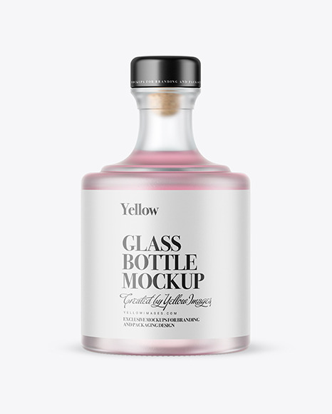 Frosted Glass Bottle Mockup PSD #2