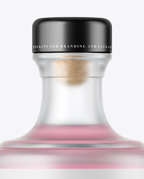 Frosted Glass Bottle Mockup PSD #1