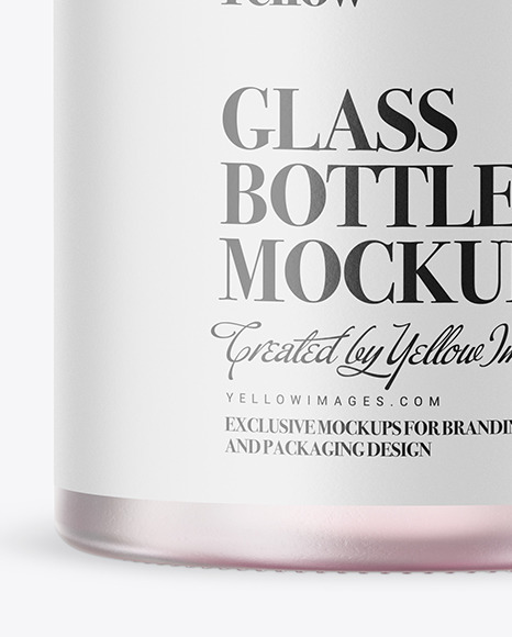 Frosted Glass Bottle Mockup PSD #6