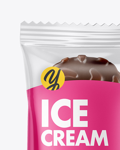 Download Ice Cream Bar Mockup in Flow-Pack Mockups on Yellow Images ...