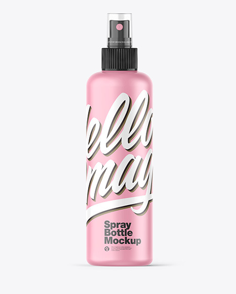 Matte Spray Bottle Mockup