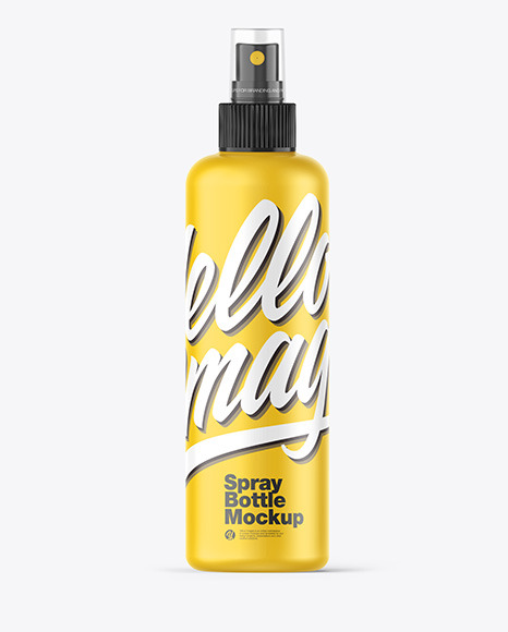 Matte Spray Bottle Mockup PSD #2