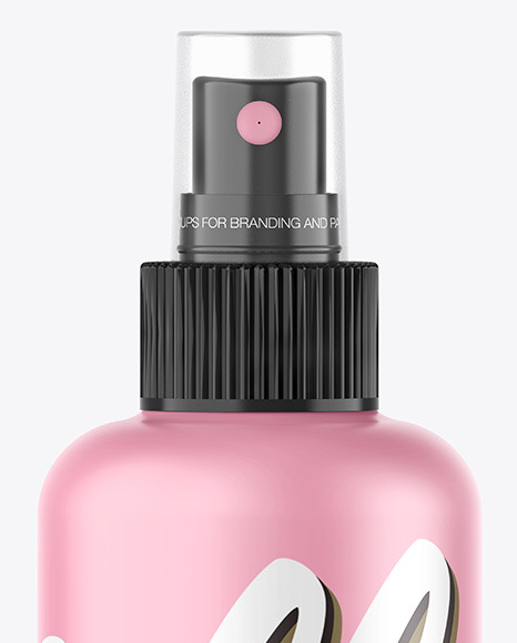 Matte Spray Bottle Mockup PSD #6