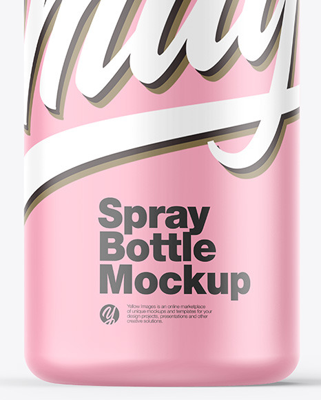 Matte Spray Bottle Mockup PSD #5
