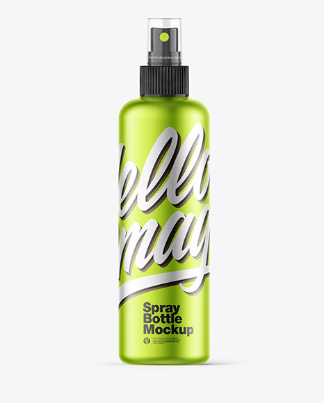 Metallic Spray Bottle Mockup