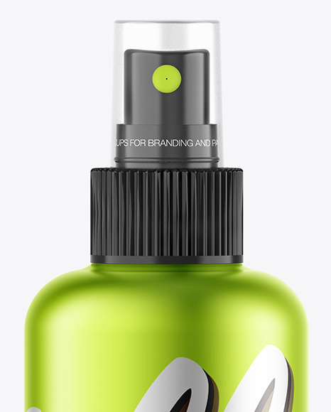 Metallic Spray Bottle Mockup PSD #6