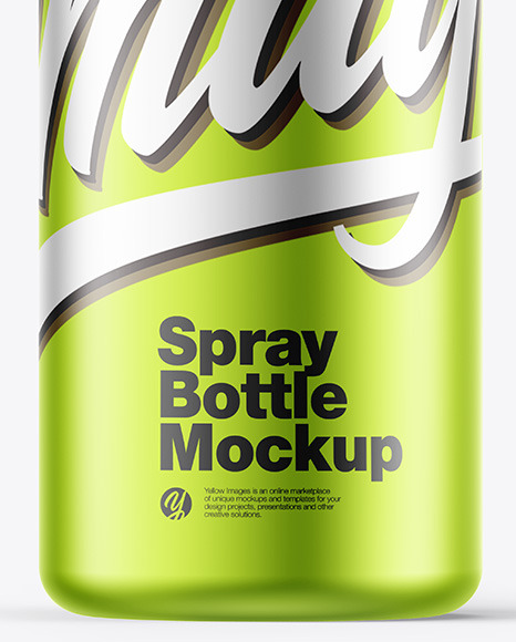 Metallic Spray Bottle Mockup PSD #5