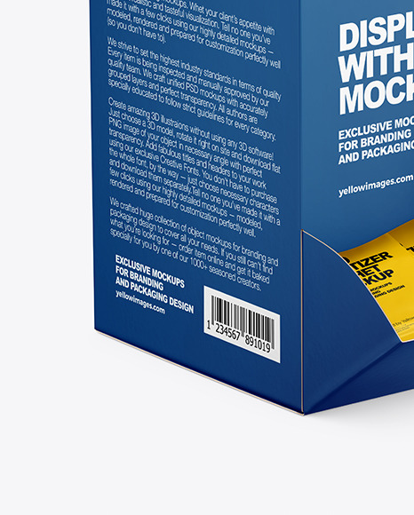 Paper Box with Hand Sanitizer Sachets Mockup PSD #2
