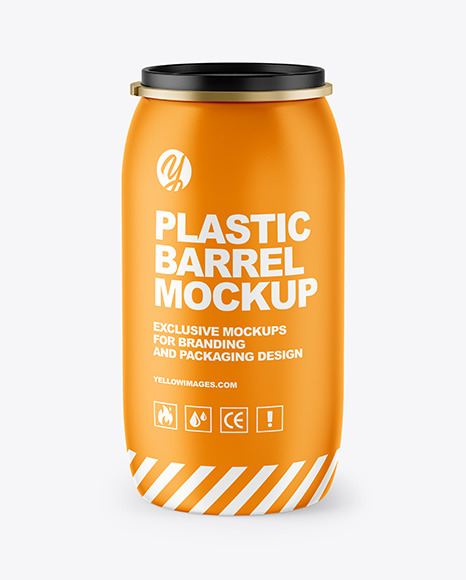Matte Plastic Barrel Mockup