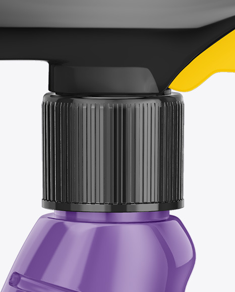 Glossy Spray Bottle Mockup PSD #1