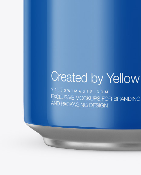 Download Aluminium Can With Glossy Finish Mockup Yellow Author