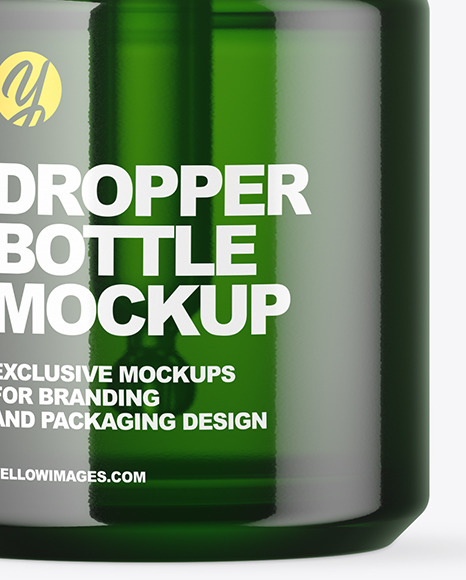 Green Dropper Bottle Mockup PSD #6