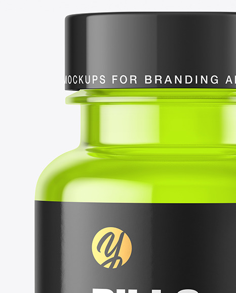 Empty Colored Pills Bottle Mockup PSD #6