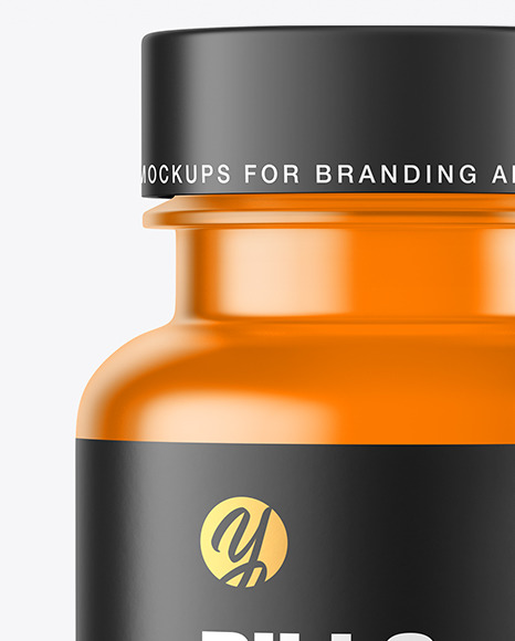 Download Empty Frosted Colored Pills Bottle Mockup In Bottle Mockups On Yellow Images Object Mockups