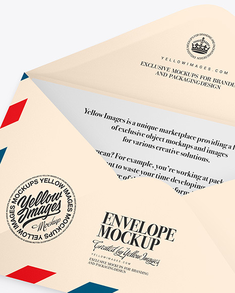 Matte Envelope w  Postcard Mockup PSD #1