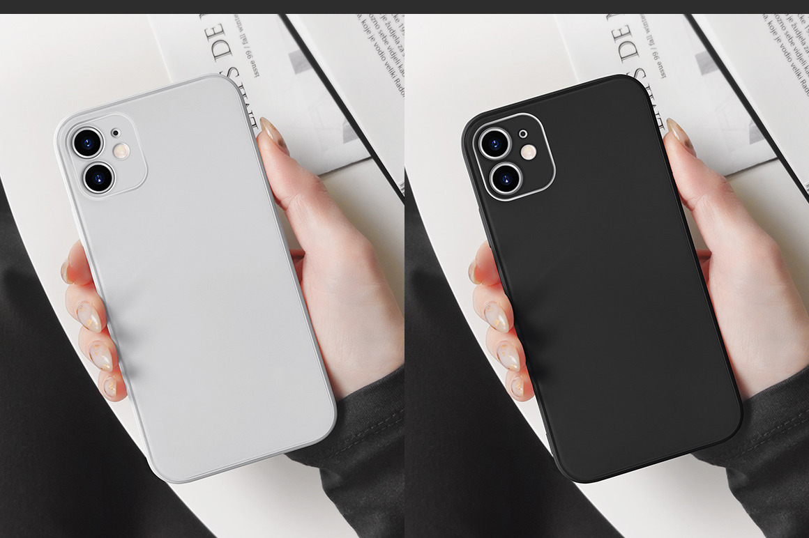 Phone Case Mockup in Device Mockups on Yellow Images ...