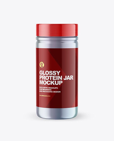 Metallized Protein Jar Mockup