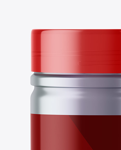 Metallized Protein Jar Mockup PSD #2