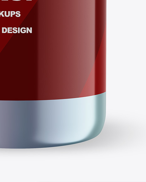 Metallized Protein Jar Mockup PSD #1