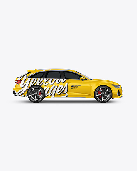 Sport Car Mockup - Side View Sport Car Mockup - Side View