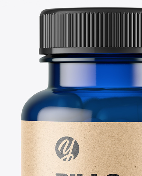 Blue Pills Bottle Mockup PSD #7