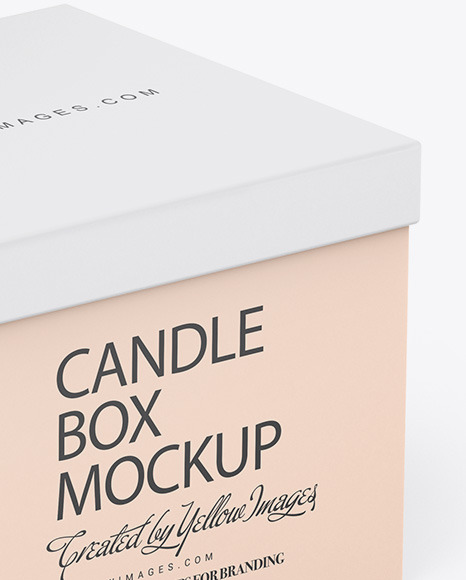 Paper Box W  Glossy Candle Mockup PSD #6