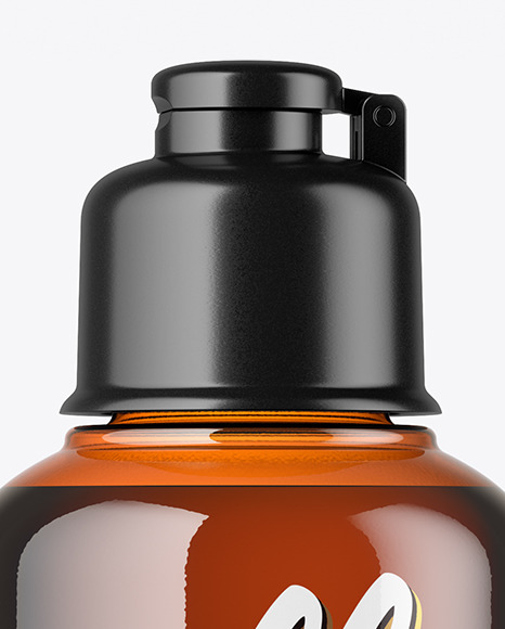 Amber Cosmetic Bottle Mockup PSD #2