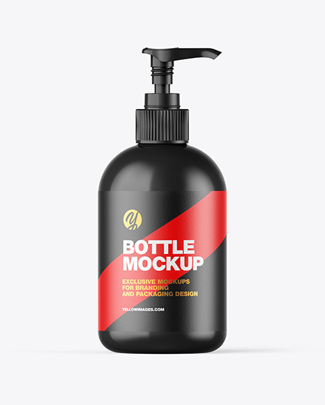Glossy Bottle w  Open Pump Mockup PSD #2