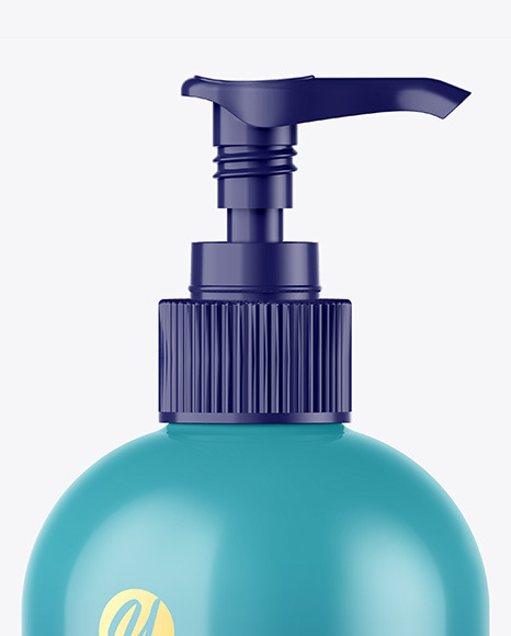 Glossy Bottle w  Open Pump Mockup PSD #1