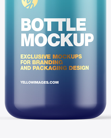 Glossy Bottle w  Open Pump Mockup PSD #6
