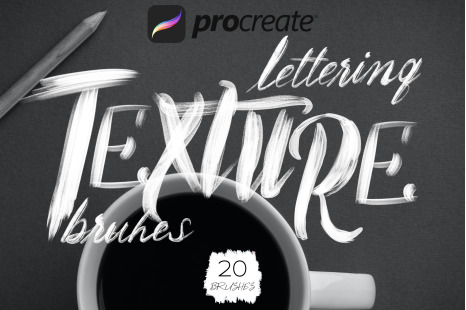 Texture Lettering Set for Procreate