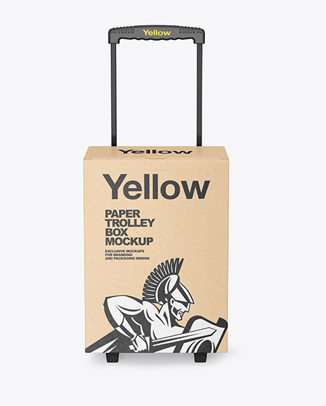Paper Trolley Box Mockup