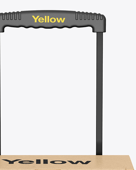 Kraft Paper Trolley Box Mockup PSD #2