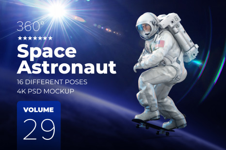 3D Mockup Space Astronaut #29