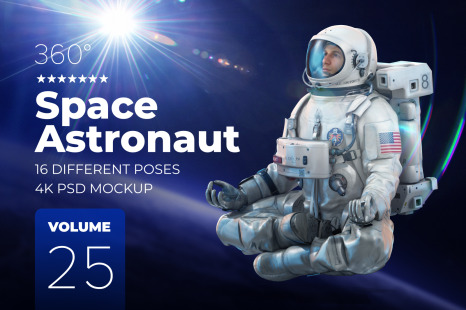 3D Mockup Space Astronaut #25