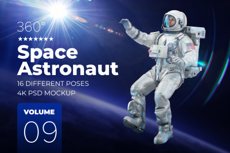 3D Mockup Space Astronaut #09