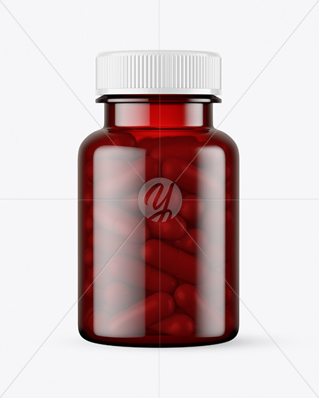 Download Red Pills Bottle Mockup In Bottle Mockups On Yellow Images Object Mockups