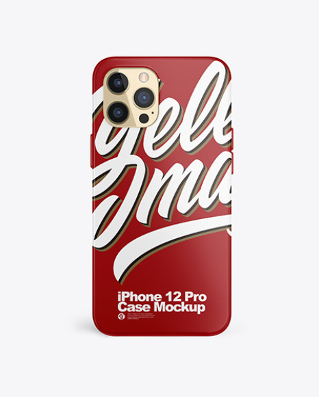 Download IPhone 12 Pro Case Mockup in Device Mockups on Yellow ...