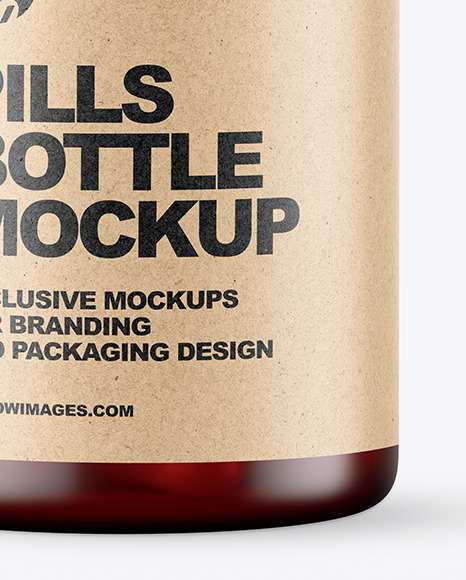 Frosted Red Pills Bottle Mockup PSD #5