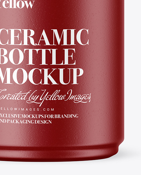 Matte Ceramic Bottle Mockup PSD #1